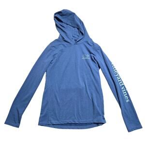 Vineyard Vines Long Sleeve Slub Whale Hoodie blue hoodie Athletic